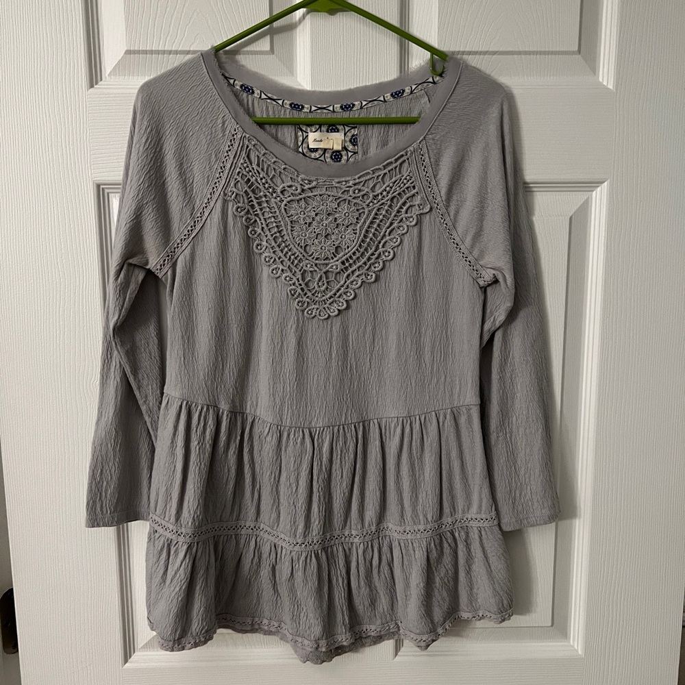 Anthropologie Meadow Rue Lace Top
